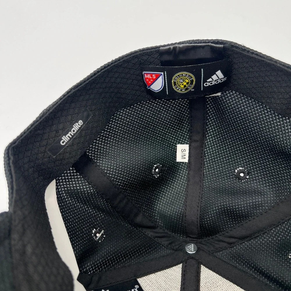 Adidas Columbus Crew SC MLS‎ Climalite Superflex Fitted Hat Black S/M New